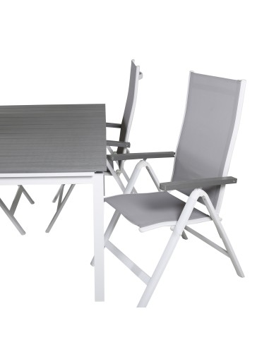 Matgrupp Levels med Albany matstolar, 160 × 100 cm