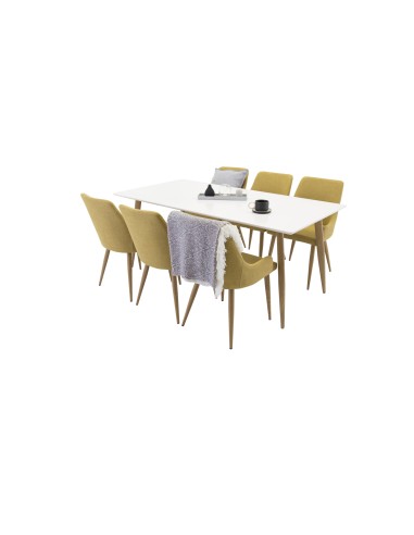Matgrupp Polar med Plaza matstolar, 180 × 90 cm