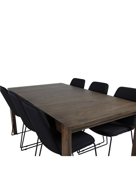 Matgrupp Slider med Muce matstolar, 170 × 95 cm