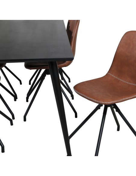Matgrupp Dipp med Polar matstolar, 180 × 90 cm