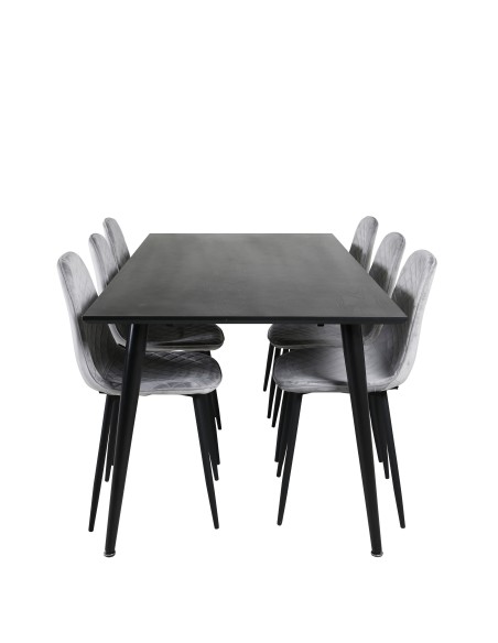 Matgrupp Dipp med Polar matstolar, 180 × 90 cm