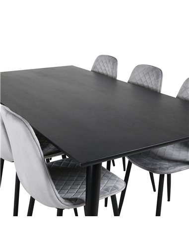 Matgrupp Dipp med Polar matstolar, 180 × 90 cm