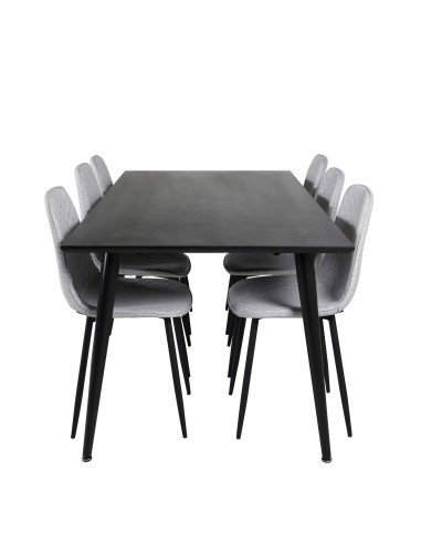 Matgrupp Dipp med Polar matstolar, 180 × 90 cm