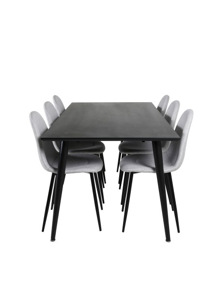 Matgrupp Dipp med Polar matstolar, 180 × 90 cm