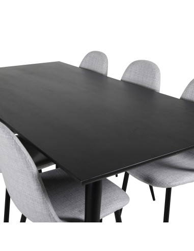 Matgrupp Dipp med Polar matstolar, 180 × 90 cm