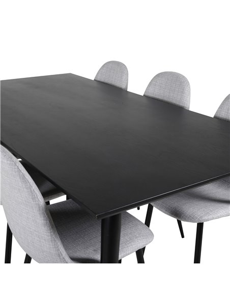 Matgrupp Dipp med Polar matstolar, 180 × 90 cm