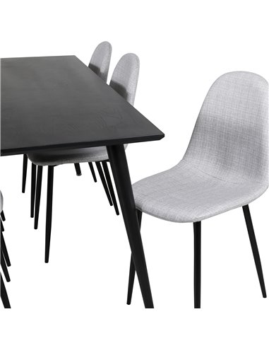 Matgrupp Dipp med Polar matstolar, 180 × 90 cm