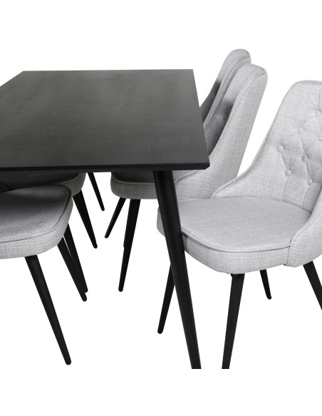 Matgrupp Dipp med Velvet Deluxe matstolar, 180 × 90 cm