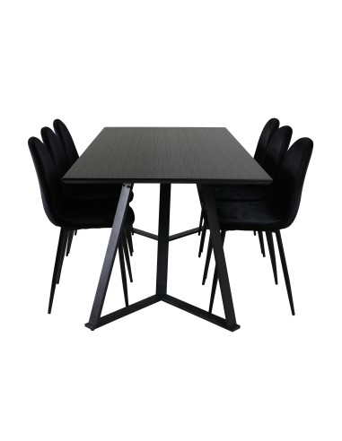 Matgrupp Marina med Polar matstolar, 180 × 90 cm