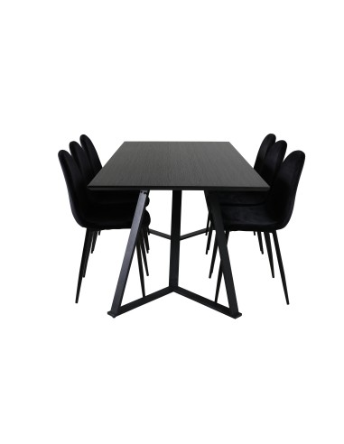 Matgrupp Marina med Polar matstolar, 180 × 90 cm