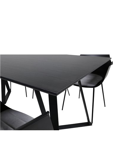 Matgrupp Marina med Comfort matstolar, 180 × 90 cm
