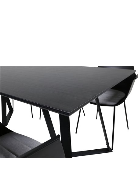 Matgrupp Marina med Comfort matstolar, 180 × 90 cm