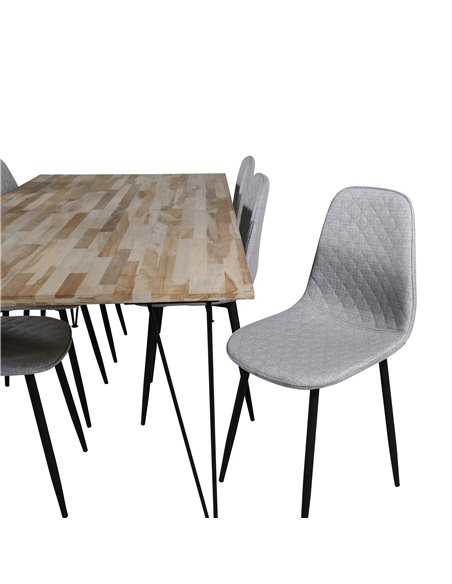 Matgrupp Bali med Polar matstolar, 200 × 90 cm