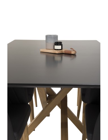 Matgrupp Piazza med Comfort matstolar, 180 × 90 cm