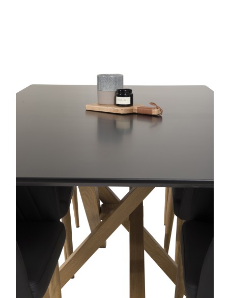 Matgrupp Piazza med Comfort matstolar, 180 × 90 cm