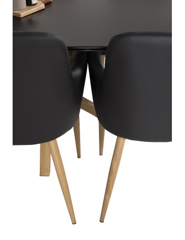 Matgrupp Piazza med Comfort matstolar, 180 × 90 cm