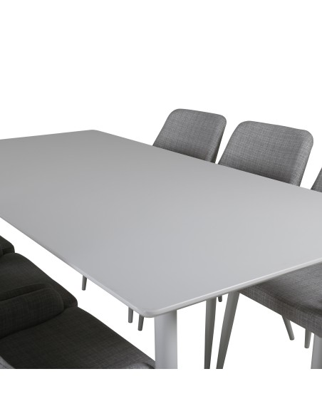 Matgrupp Polar med Plaza matstolar, 180 × 90 cm