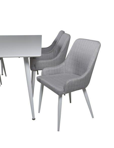 Matgrupp Polar med Plaza matstolar, 180 × 90 cm
