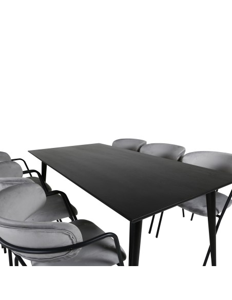 Matgrupp Dipp med Arrow matstolar, 180 × 90 cm