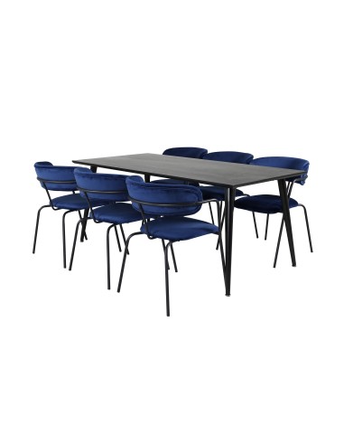 Matgrupp Dipp med Arrow matstolar, 180 × 90 cm