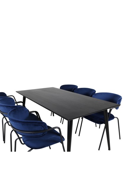 Matgrupp Dipp med Arrow matstolar, 180 × 90 cm