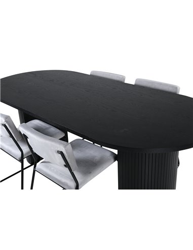 Matgrupp Bianca med Kenth matstolar, 200 × 90 cm