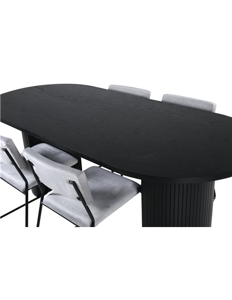 Matgrupp Bianca med Kenth matstolar, 200 × 90 cm