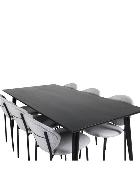 Matgrupp Dipp med Vault matstolar, 180 × 90 cm