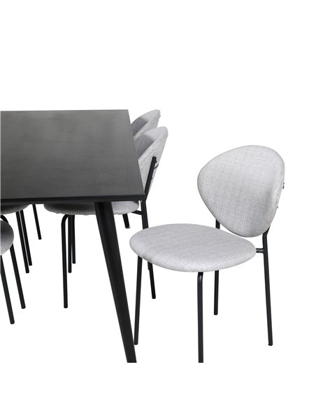 Matgrupp Dipp med Vault matstolar, 180 × 90 cm