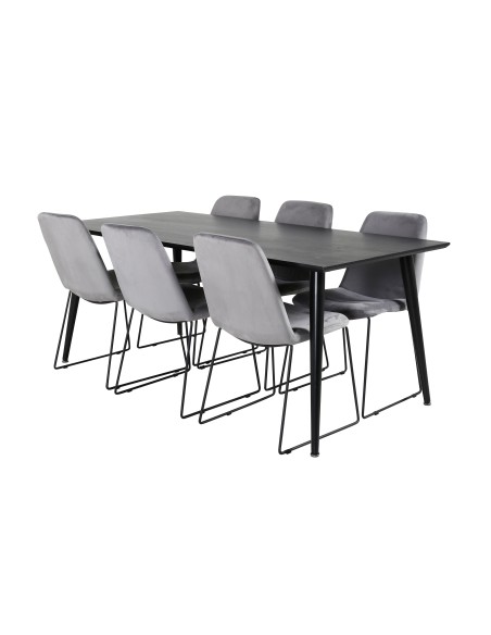 Matgrupp Dipp med Muce matstolar, 180 × 90 cm