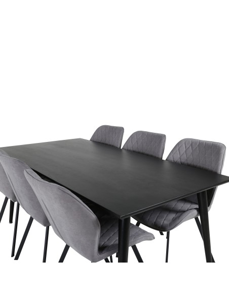 Matgrupp Dipp med Gemma matstolar, 180 × 90 cm