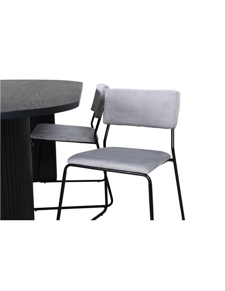 Matgrupp Bianca med Kenth matstolar, 200 × 90 cm