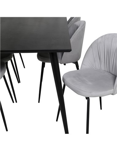 Matgrupp Dipp med Wrinkles matstolar, 180 × 90 cm