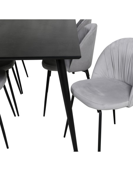 Matgrupp Dipp med Wrinkles matstolar, 180 × 90 cm