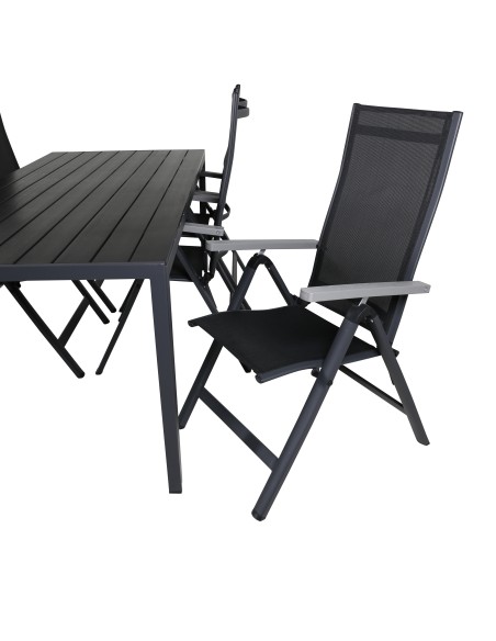Matgrupp Break med Albany matstolar, 205 × 90 cm
