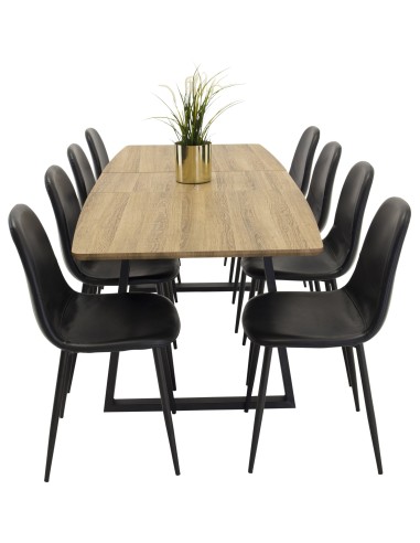Matgrupp Inca med Polar matstolar, 160 × 85 cm