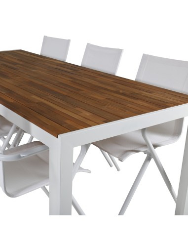 Matgrupp Bois med Alina matstolar, 205 × 90 cm