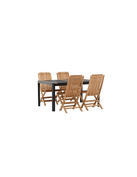 Matgrupp Togo med Ghana matstolar, 150 × 90 cm