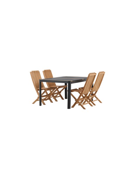 Matgrupp Togo med Ghana matstolar, 150 × 90 cm