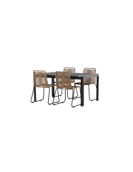 Matgrupp Togo med Lindos matstolar, 150 × 90 cm