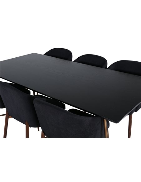 Matgrupp Petra med Arch matstolar, 190 × 90 cm