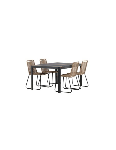 Matgrupp Togo med Lindos matstolar, 150 × 90 cm