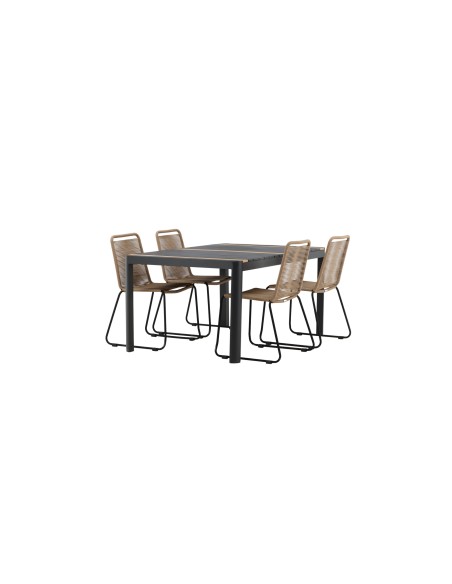 Matgrupp Togo med Lindos matstolar, 150 × 90 cm
