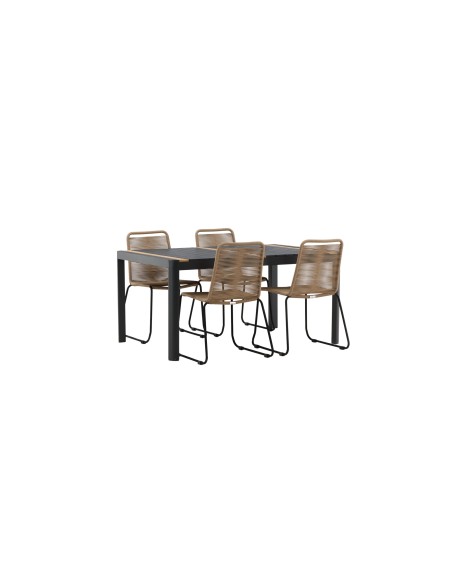 Matgrupp Togo med Lindos matstolar, 150 × 90 cm