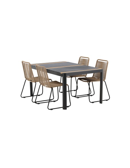 Matgrupp Togo med Lindos matstolar, 150 × 90 cm