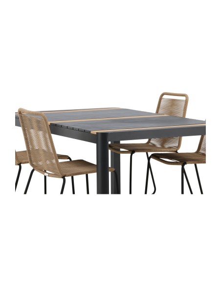 Matgrupp Togo med Lindos matstolar, 150 × 90 cm