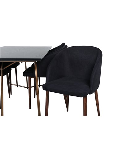 Matgrupp Petra med Arch matstolar, 190 × 90 cm