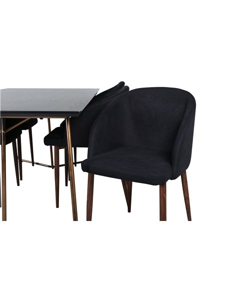 Matgrupp Petra med Arch matstolar, 190 × 90 cm