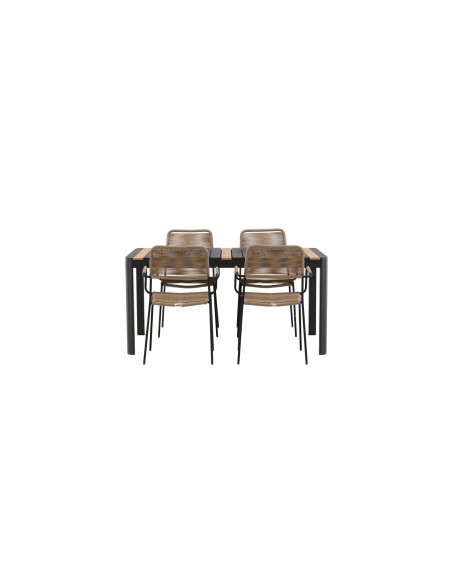 Matgrupp Togo med Lindos matstolar, 150 × 90 cm