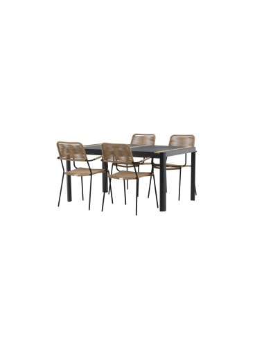 Matgrupp Togo med Lindos matstolar, 150 × 90 cm